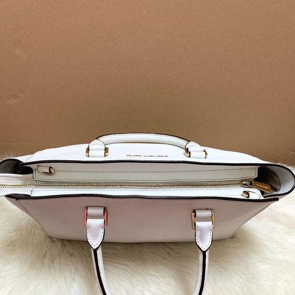 MICHAEL KORS Large Optic White Saffiano Leather SELMA Satchel - Picture 5 of 16